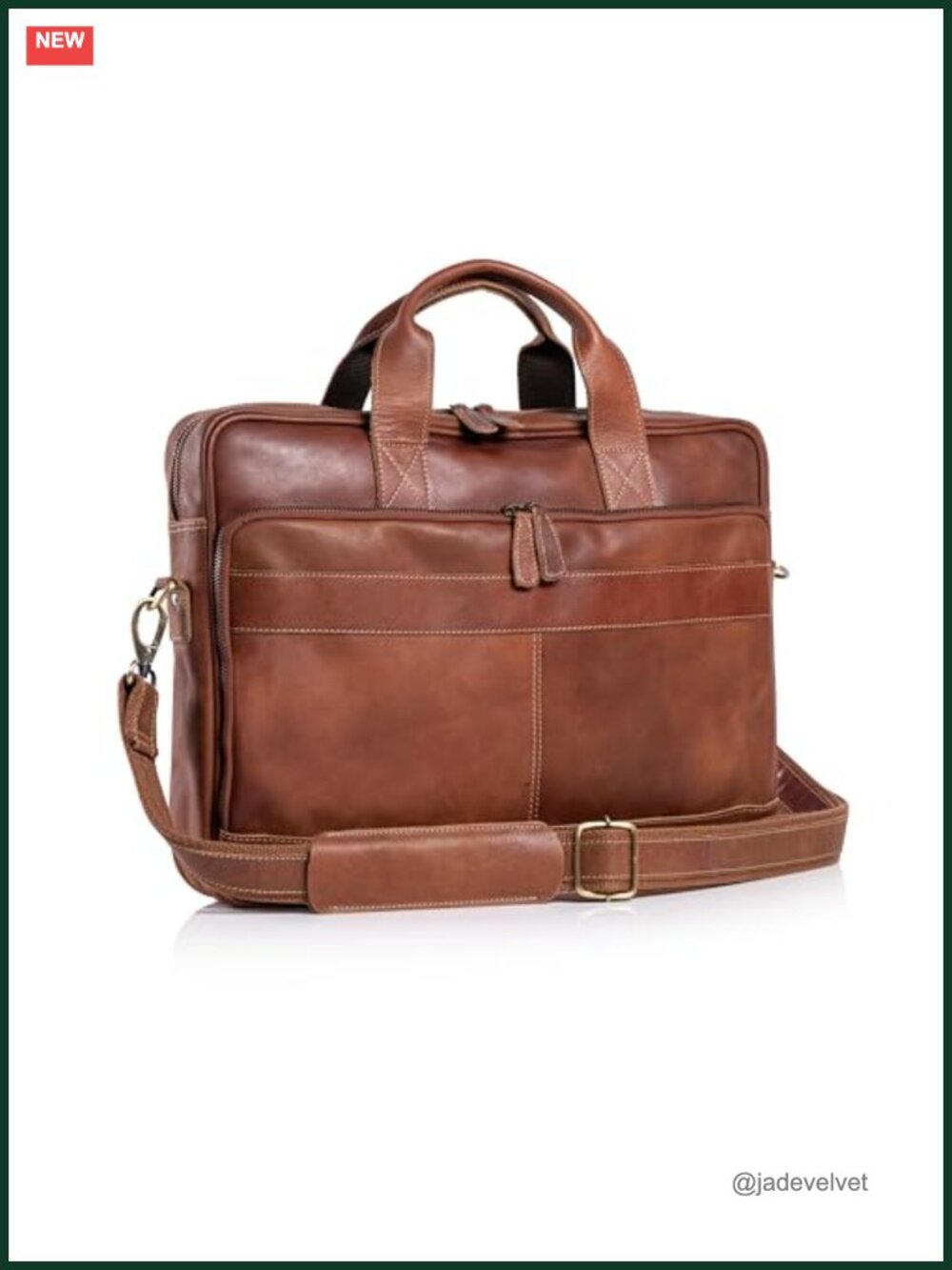 Genuine Leather Laptop Messenger Bag for Men Women 16 Inch Briefcase Satchel